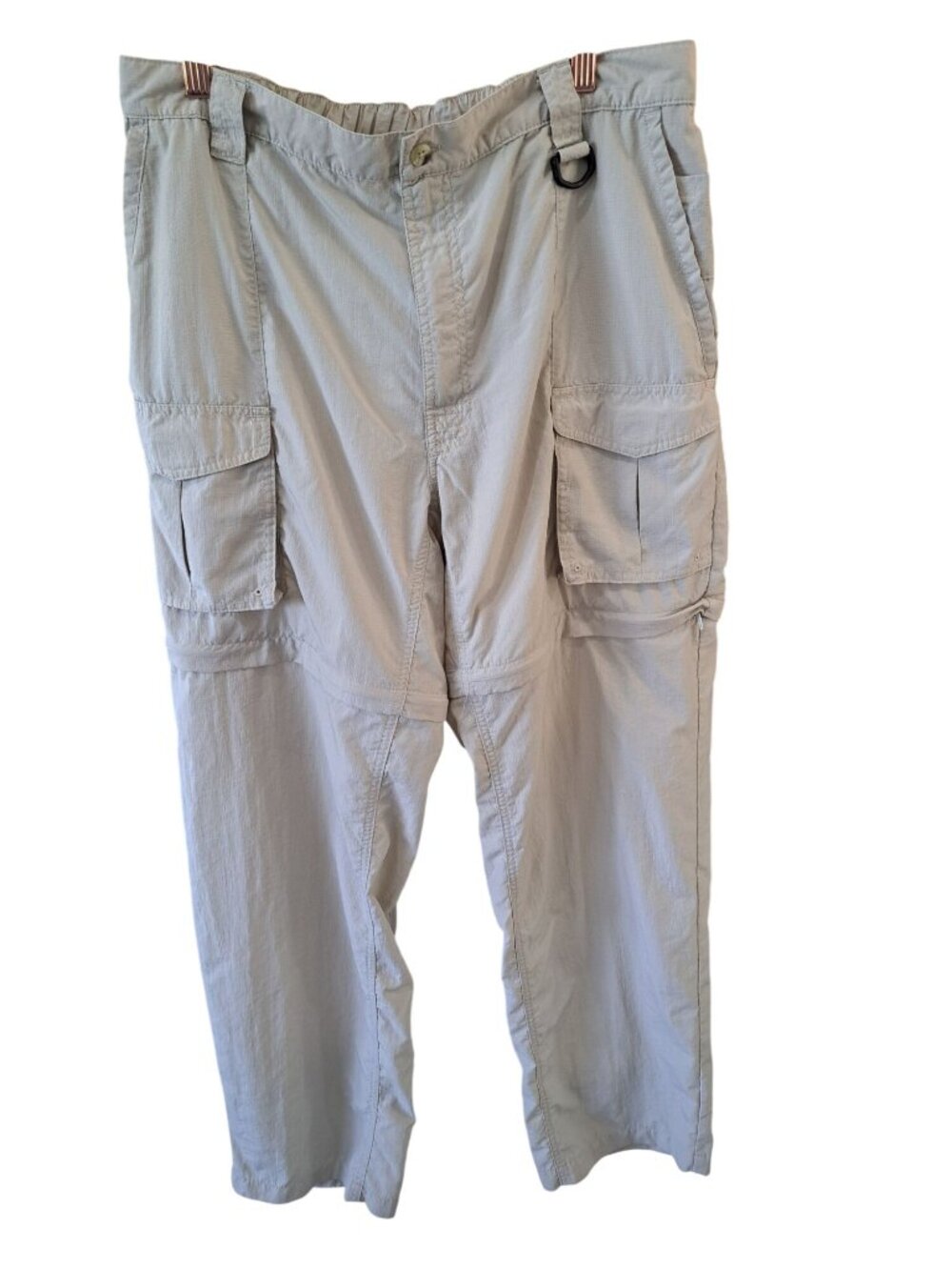 Columbia PFG Convertible Fishing Pants Omni-Shade Zip-Off Shorts Beige Women's L